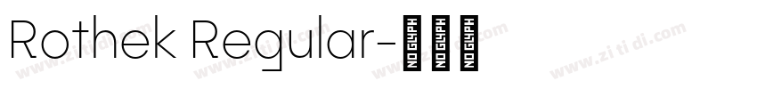 Rothek Regular字体转换